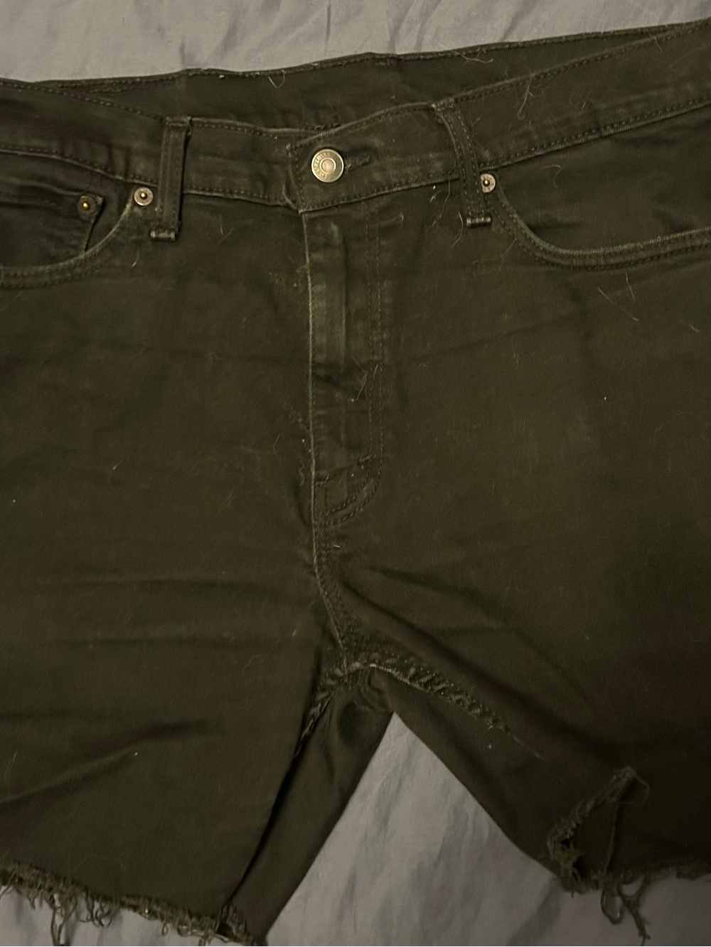 Levi's Black Denim 511 Slim Shorts